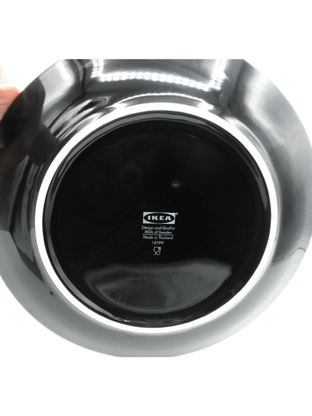 Fargrik  Glossy Black by IKEA 7-7/8 in. Salad Plates Set of 6 Pattern: IK FARBL